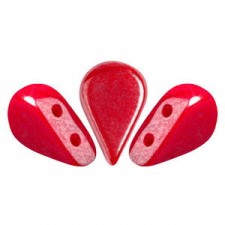 Les perles par Puca® Amos beads Opaque coral red luster 93200/14400